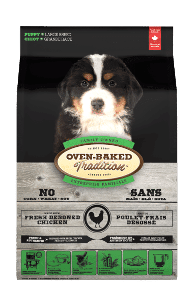 Bag of large breed puppy food with chicken – Oven-Baked Tradition