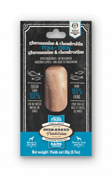Gâterie en filet sans grains pour chien au thon avec glucosamine et chondroïtine, hypoallergénique
