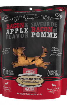 Sac de gâteries naturelles pour chiens – bacon et pomme Oven-Baked Tradition / Bag of natural dog treats – bacon and apple Oven-Baked Tradition