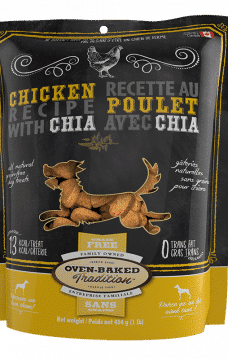 Sac de gâteries naturelles pour chiens – poulet et chia Oven-Baked Tradition / Bag of natural dog treats – chicken and chia Oven-Baked Tradition