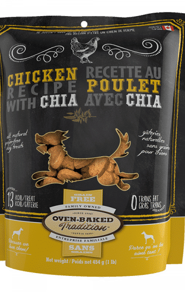 Sac de gâteries naturelles pour chiens – poulet et chia Oven-Baked Tradition / Bag of natural dog treats – chicken and chia Oven-Baked Tradition