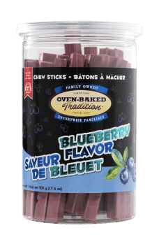 All natural chew sticks for dogs, blueberry flavor, help clean teeth Oven‑Baked Tradition